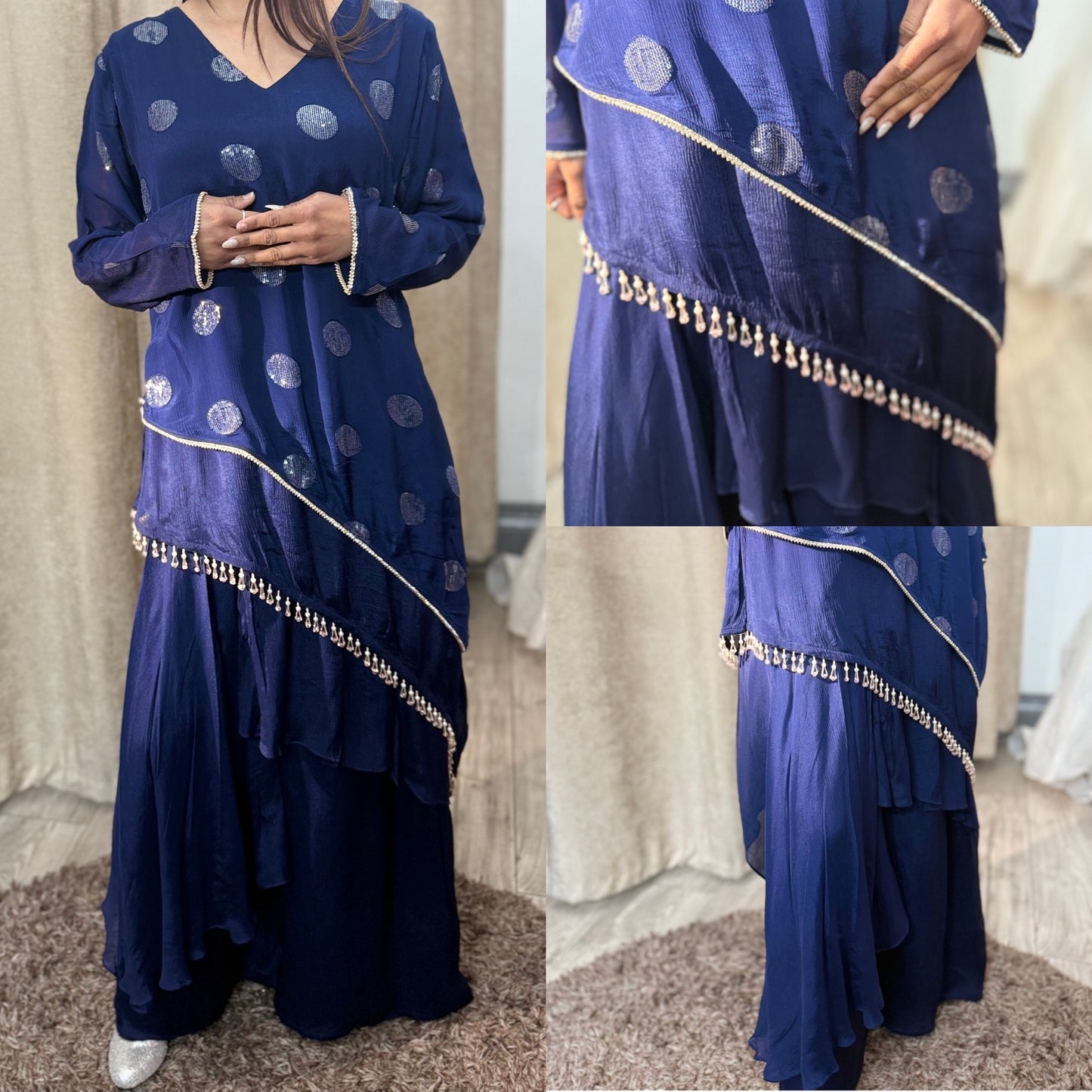 2 Piece dress with skirt Style Plazo