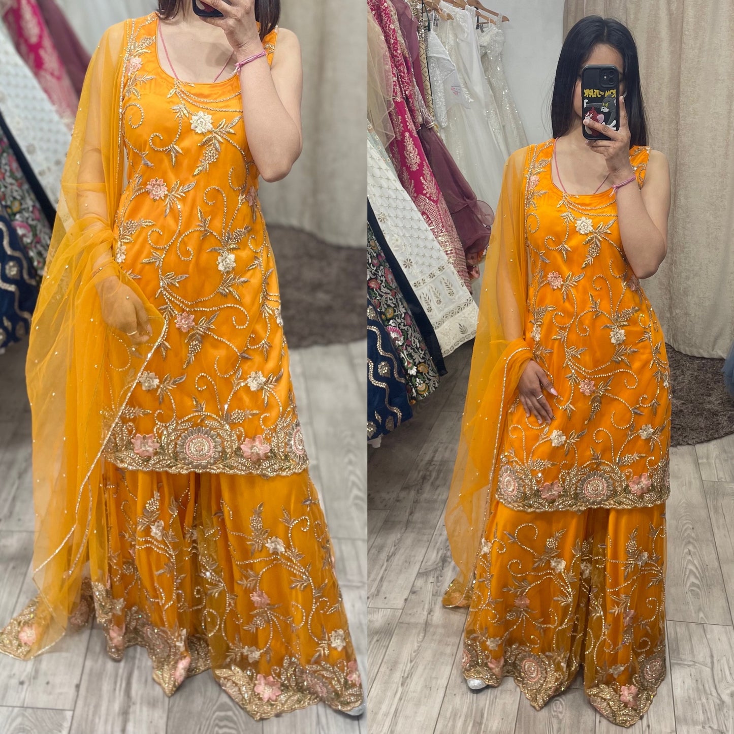 Embroided Sharara Suit