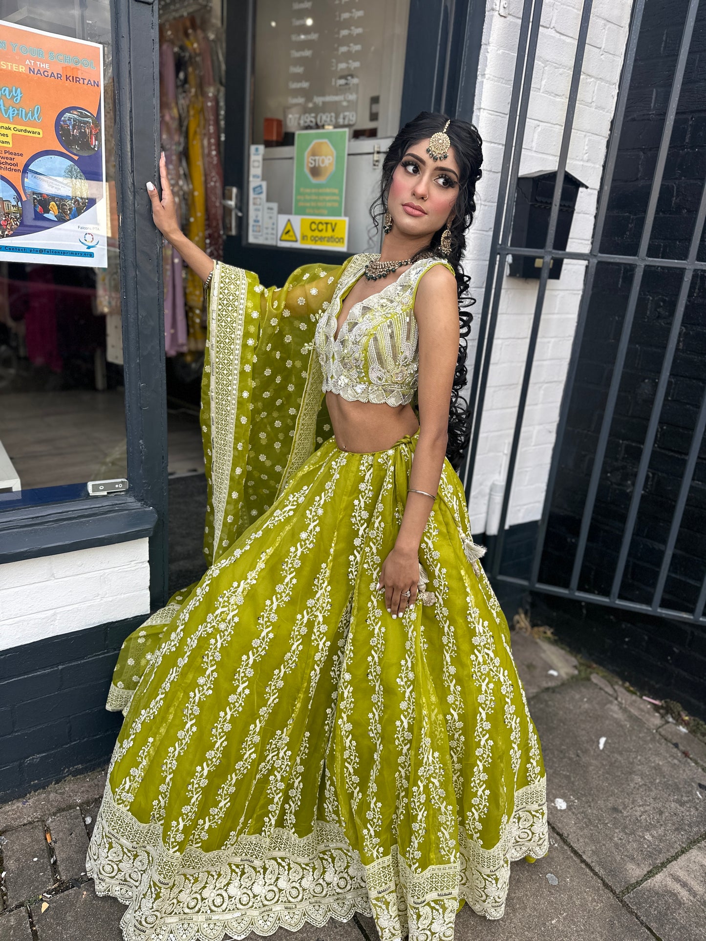 Net Embroided Lehnga (MADE TO MEASURE ALSO AVAILABLE)