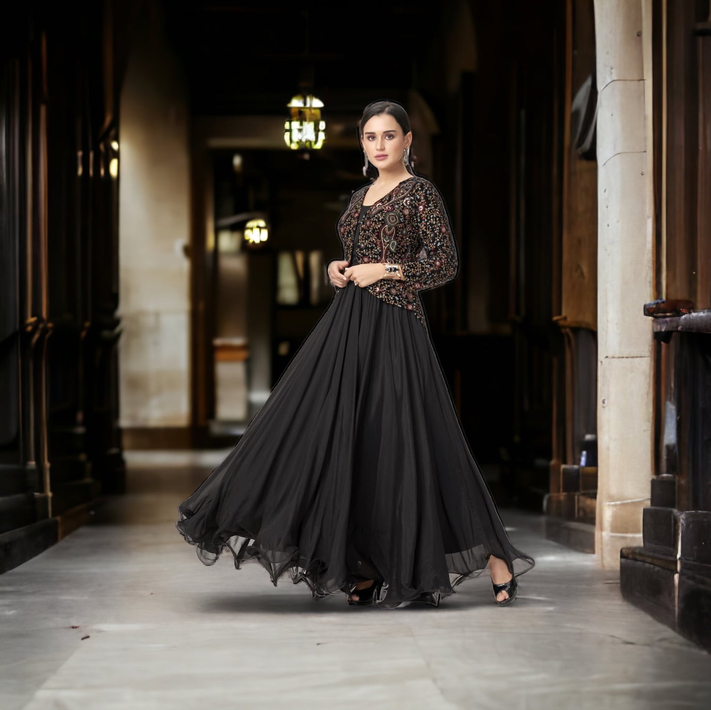 Long Dress with Short jacket (MADE TO MEASURE AVAILABLE)