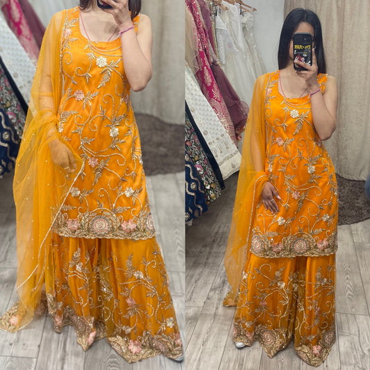 Embroided Sharara Suit