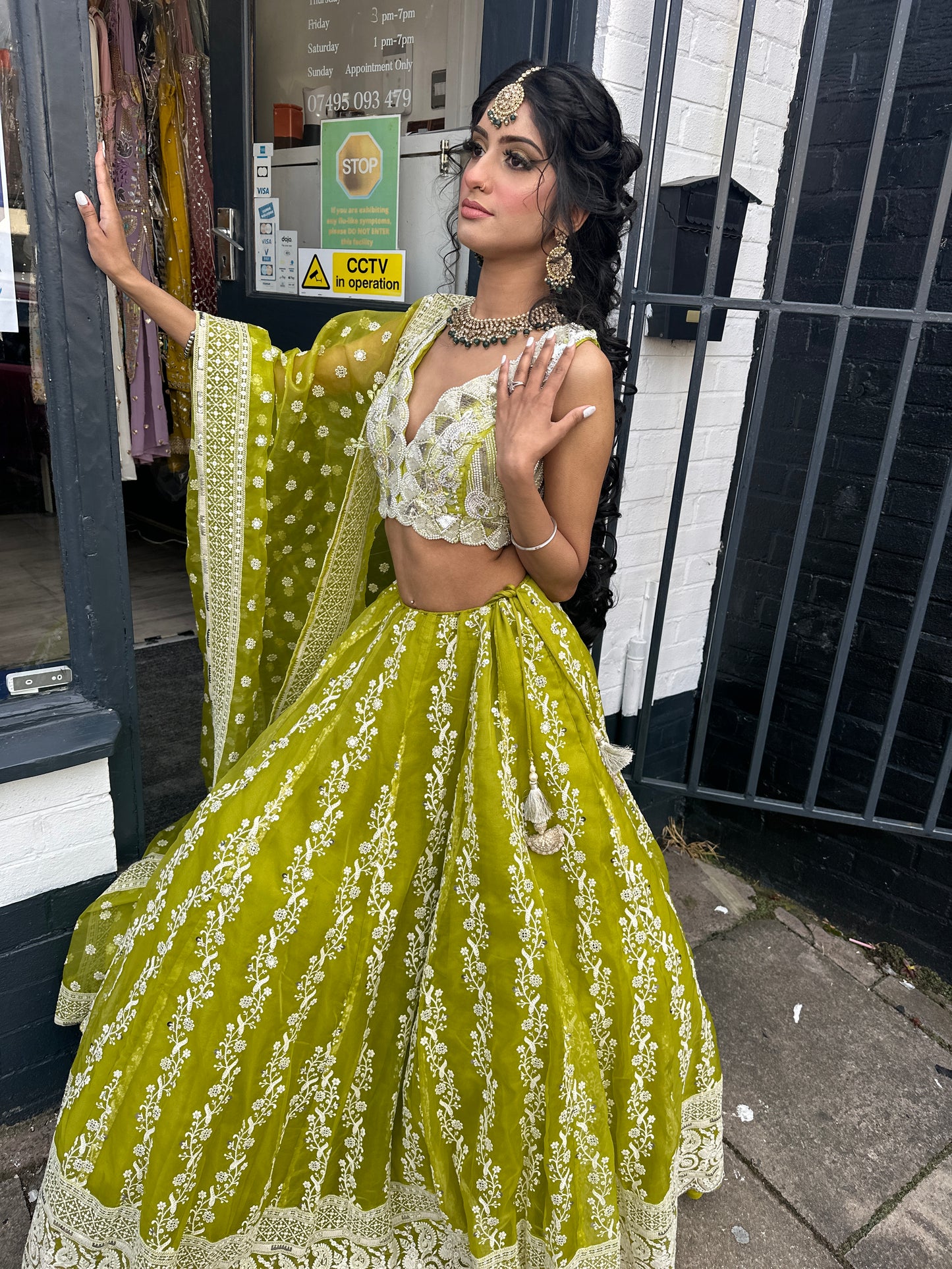 Net Embroided Lehnga (MADE TO MEASURE ALSO AVAILABLE)