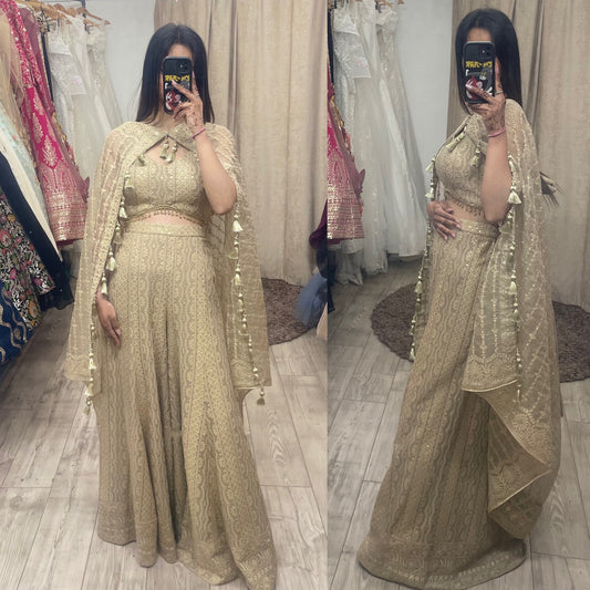3 Piece Indo-western Embroided Dress