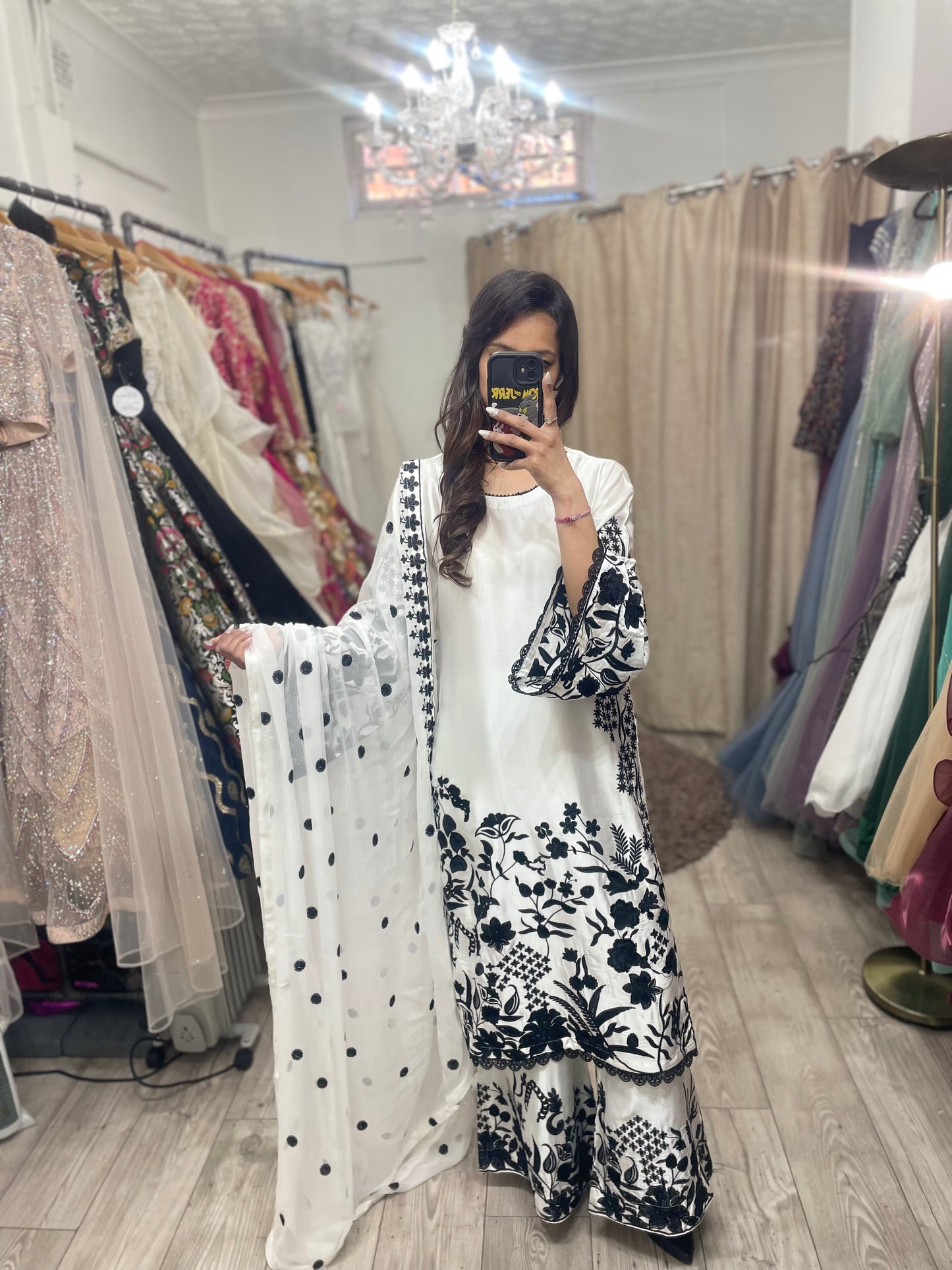 Silk Embroidered Suit