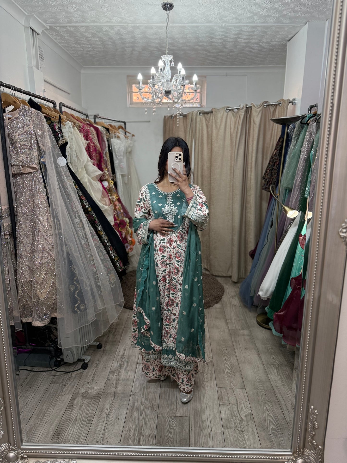 Anarkali style cotton suit