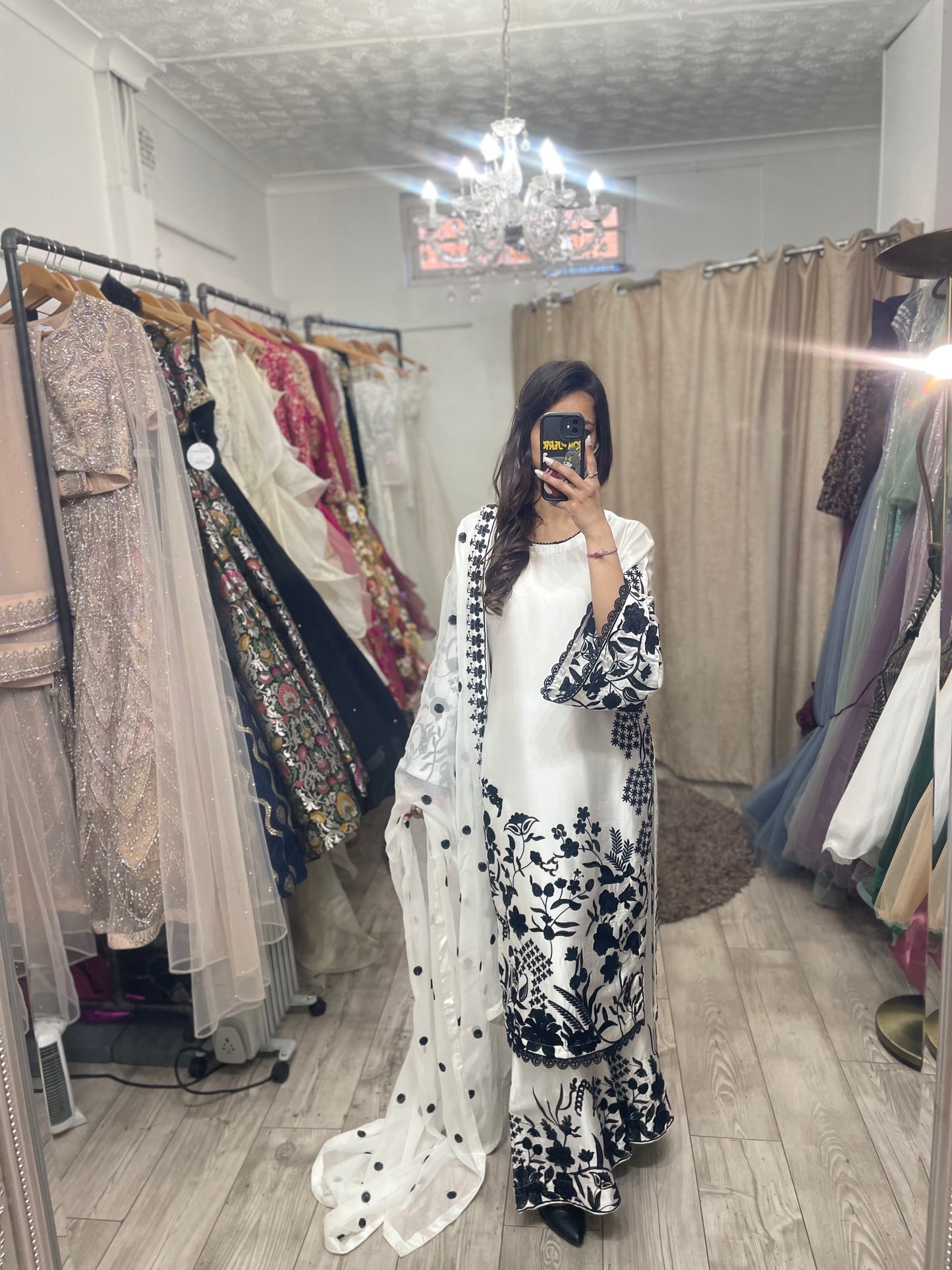 Silk Embroidered Suit